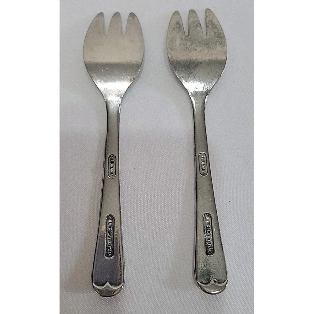 (5) Vintage Silverplate Serving Utensils Lot 4pc Charcuterie Set Rogers Leonard